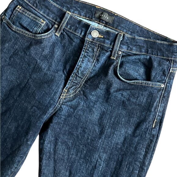 DSTLD Men's Slim Straight Jeans Size 34 Dark Wash Rigid Denim - Picture 5 of 10